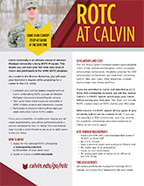 Download the ROTC at Calvin brochure (pdf)