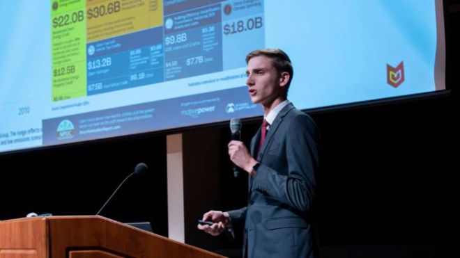 Senior Michael Lanning presented the financial feasibility of their recommendations.