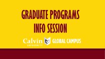 Graduate Programs Info Session