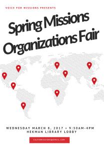 Spring Missions Organization Fair