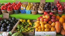 Image of fruit and vegetables in a farmers' market