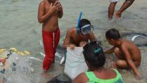 Residents of Kirimati Island enjoying some of the water resources