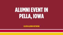 Connect with Alumni in Pella