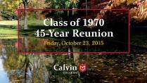 Class of 1970: 45-year reunion reception