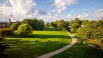 Calvin University in Grand Rapids Michigan aerial view