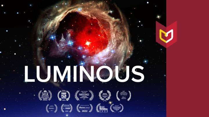 A movie poster of LUMINOUS with Calvin branding on the right