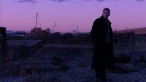 Movie promotion image with Ethan Hawke looking about with a sunset in the background