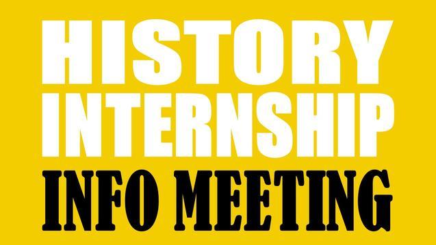 History Internships (HIST 393) Info Meeting