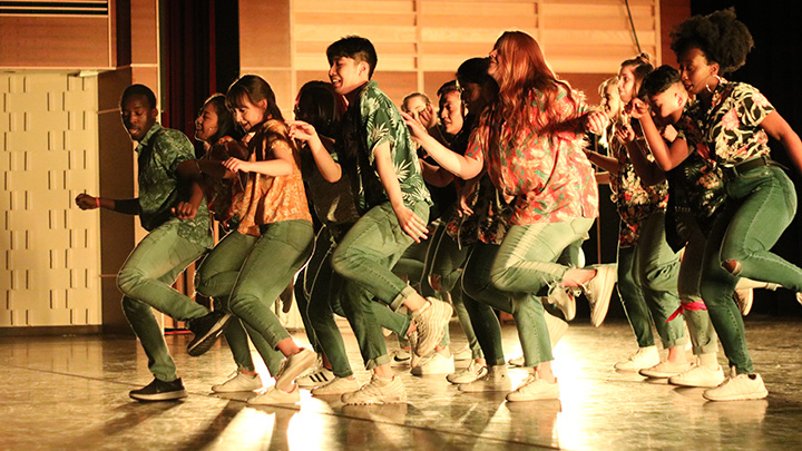 A group of student dancing