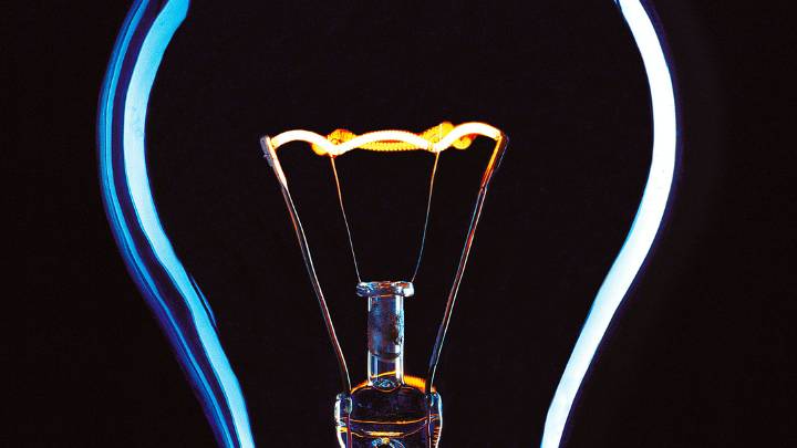 A close up of a light bulb