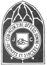 Seal from 1910 yearbook of “De Theologische School en Calvin College” . Note that the logo resembles a window.