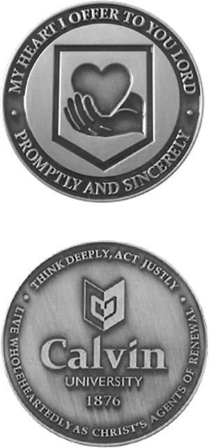 The two sides of the commemorative coin.