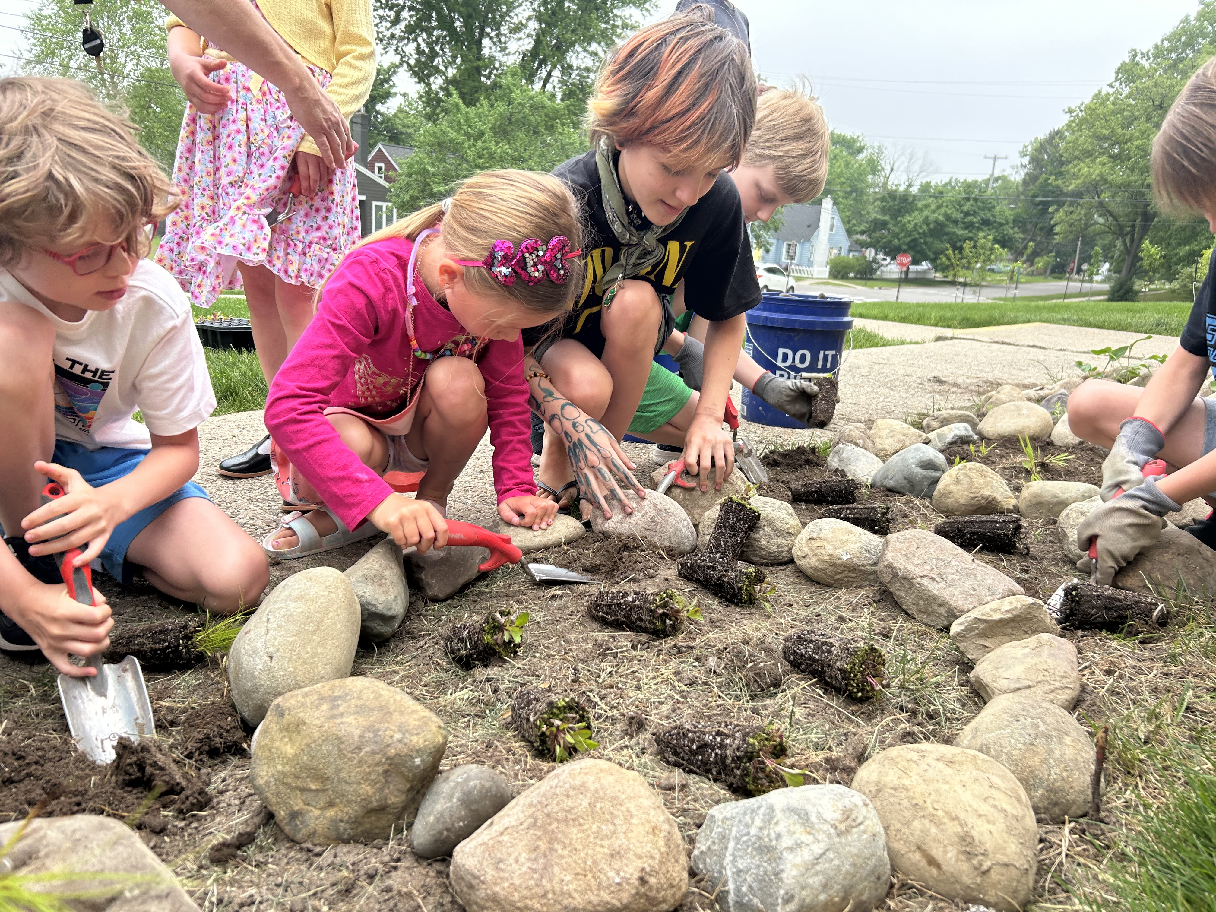 PCS Planting with Evergreen Christian School