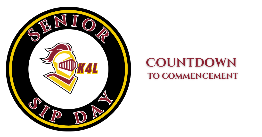 Maroon text on white background, reading "Countdown to Commencement"