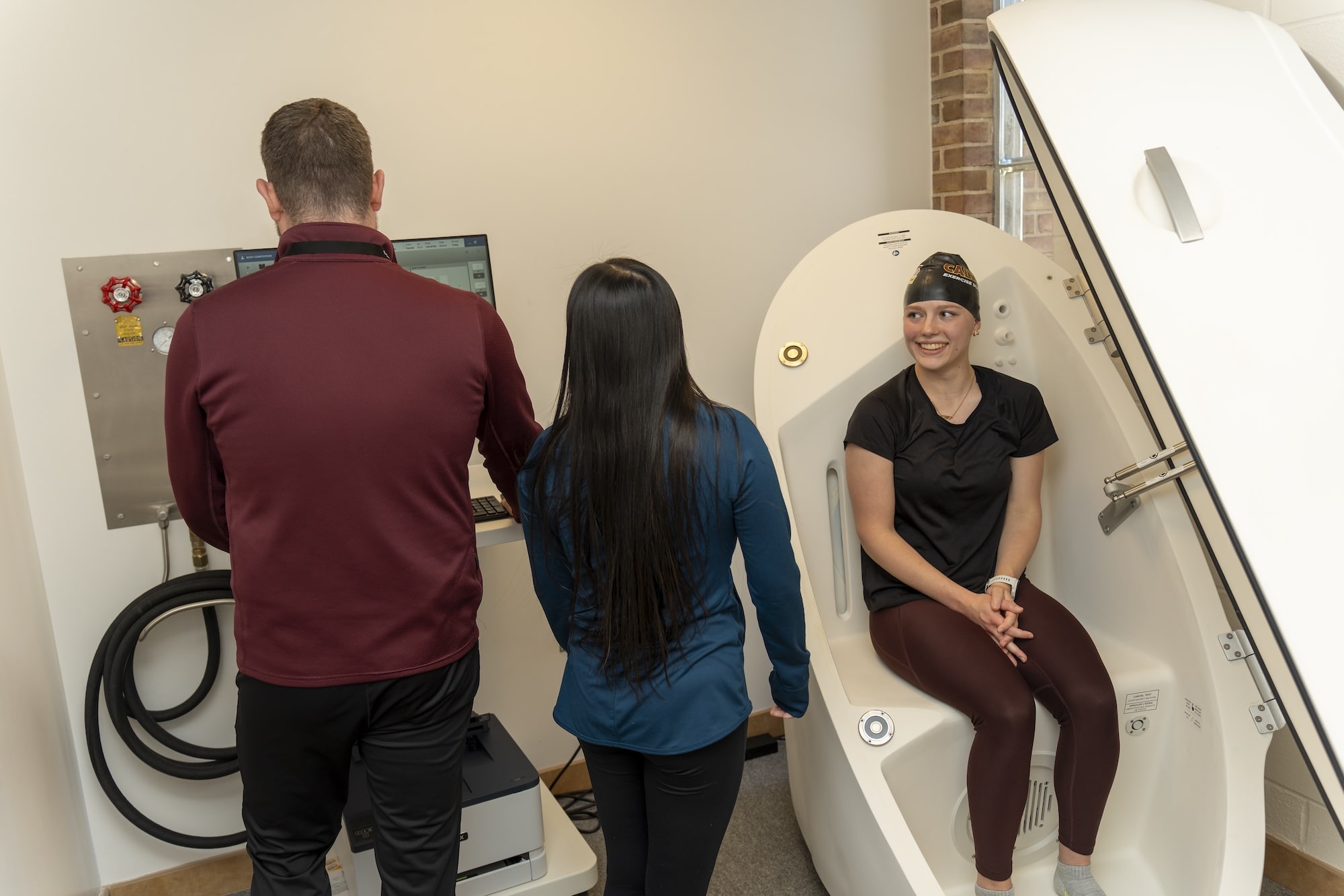 Calvin University Kinesiology students test out new technology