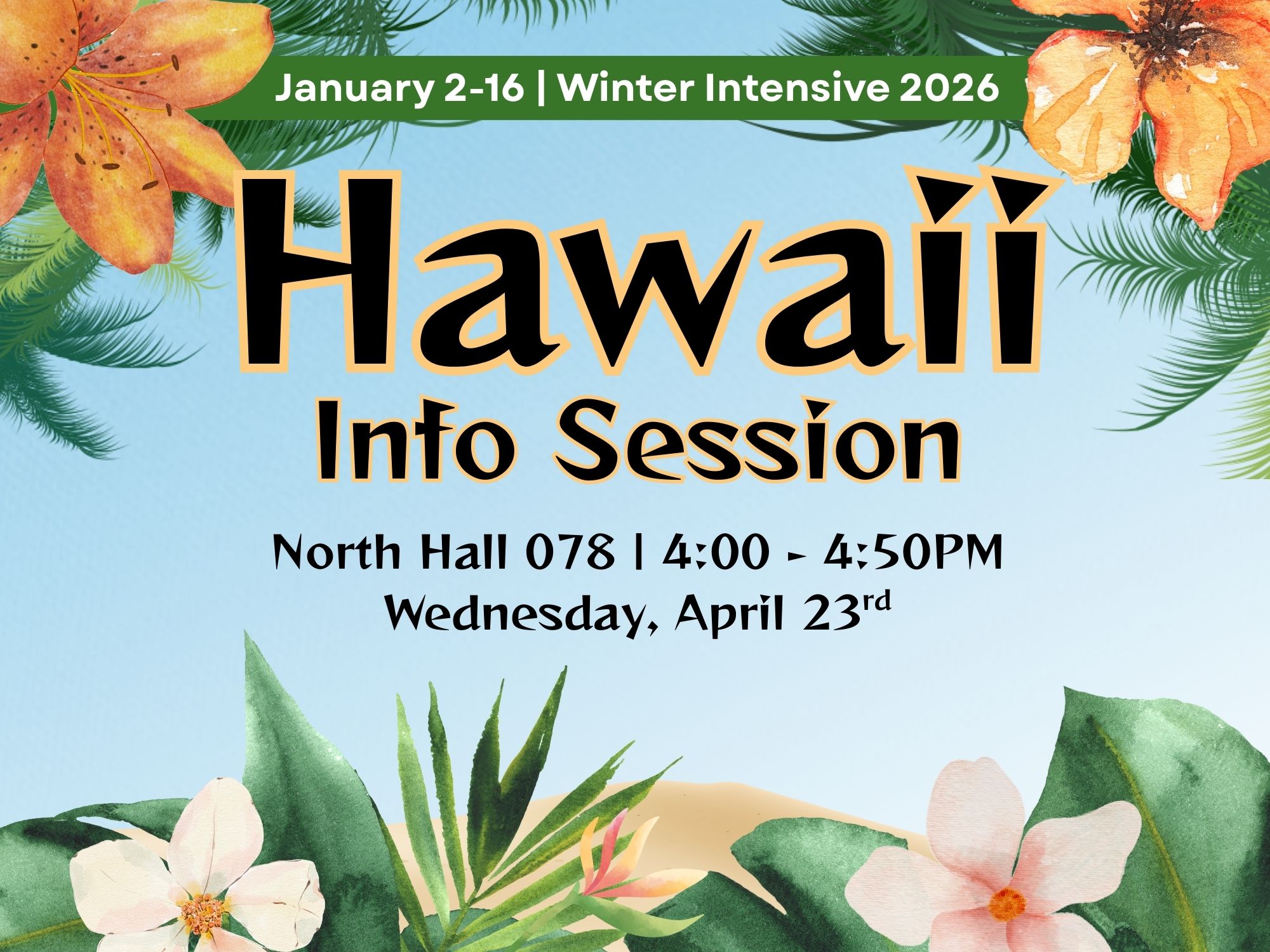 Hawaii Info Session for Winter Intensive 2026