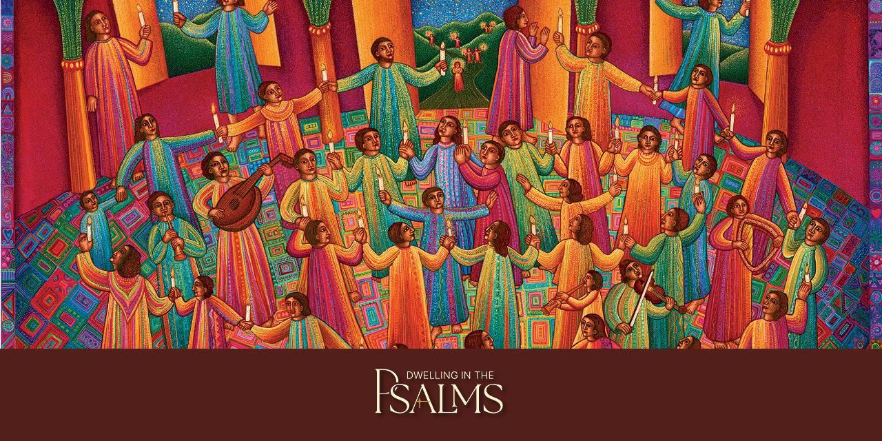 People standing in a circle singing