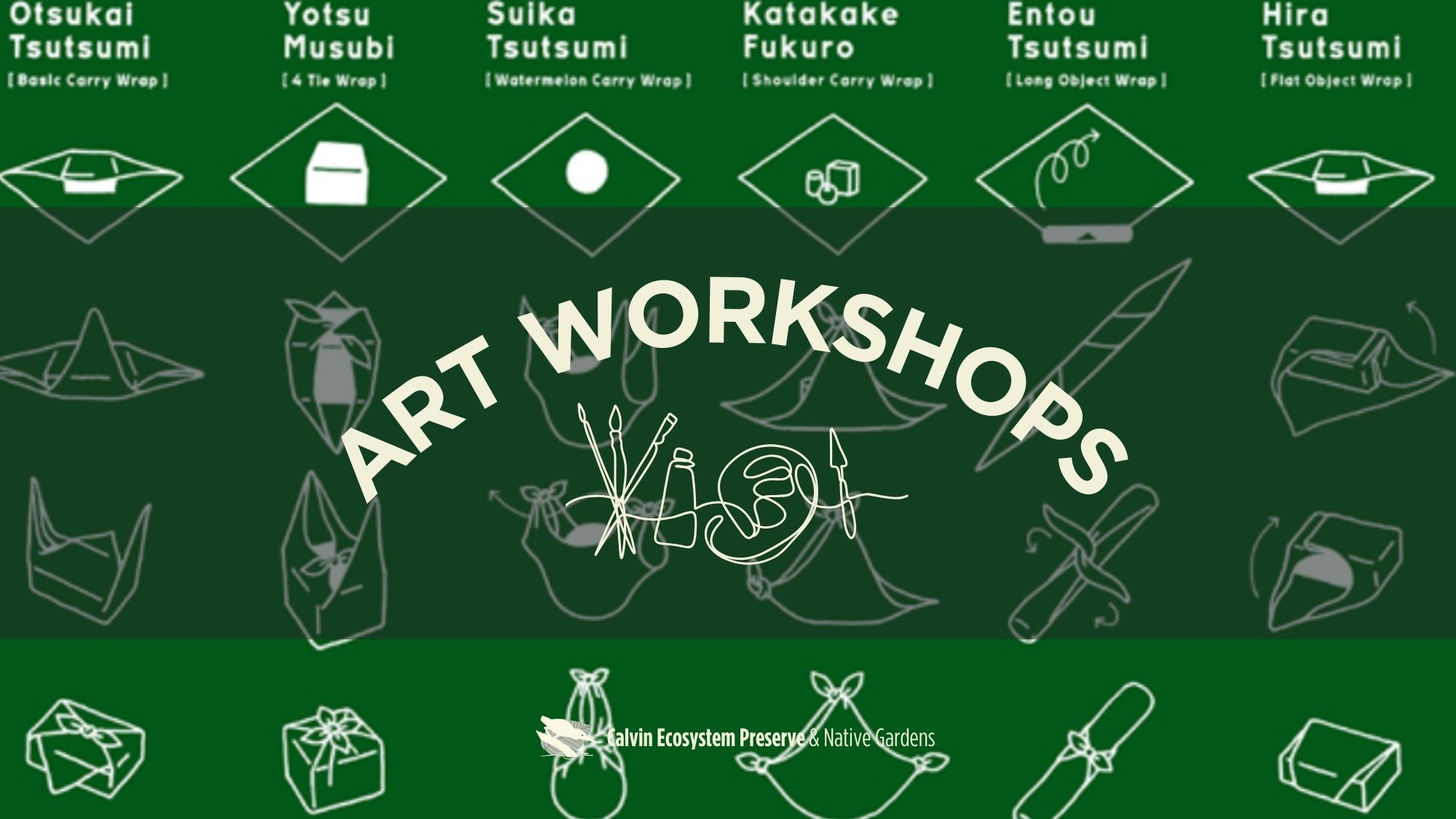 graphic of folding options for furoshiki wrapping cloth