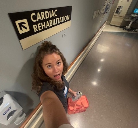 Kirsten on the cardiac rehab floor