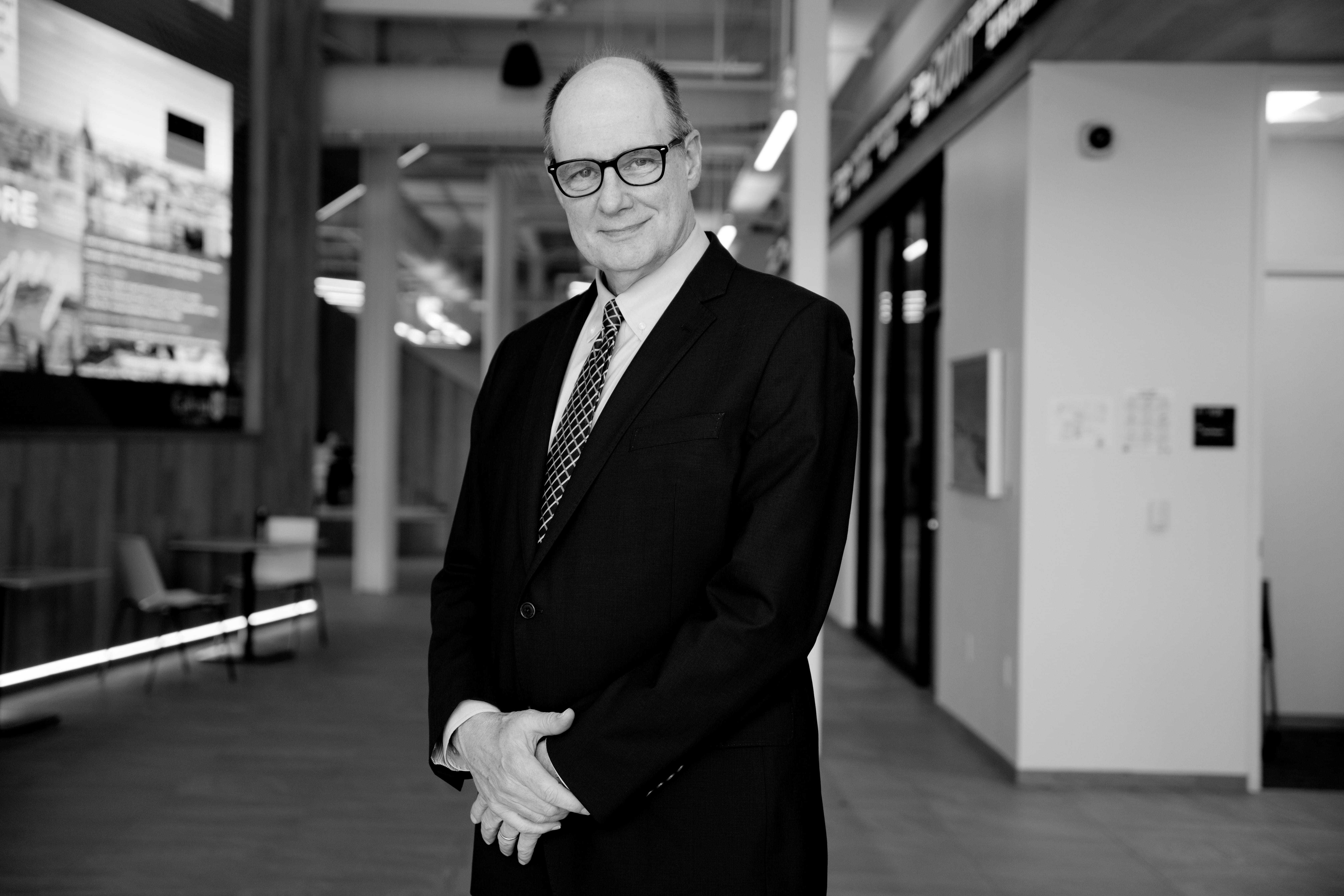 John Witte Jr. in School of Business lobby