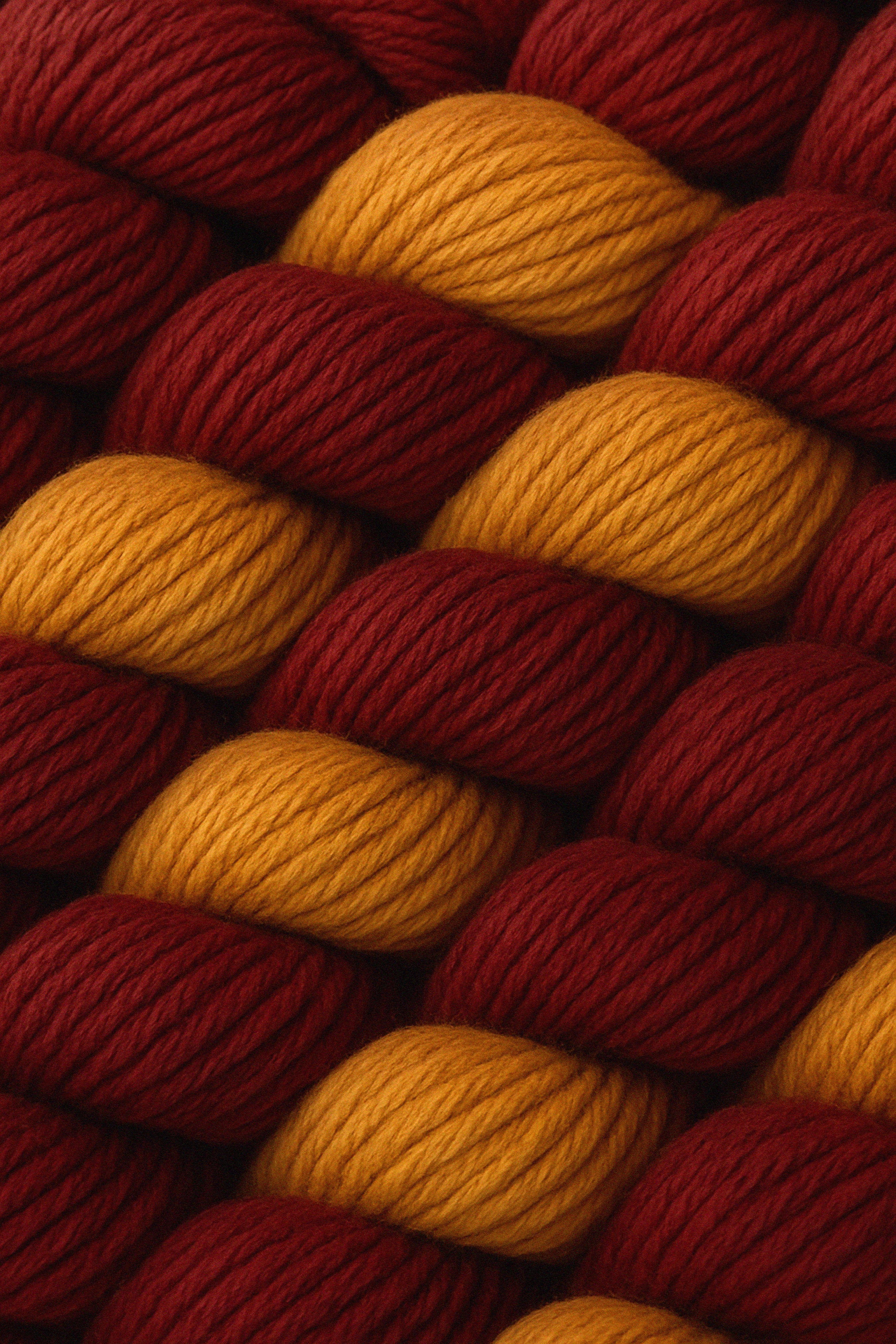 Maroon and gold yarn