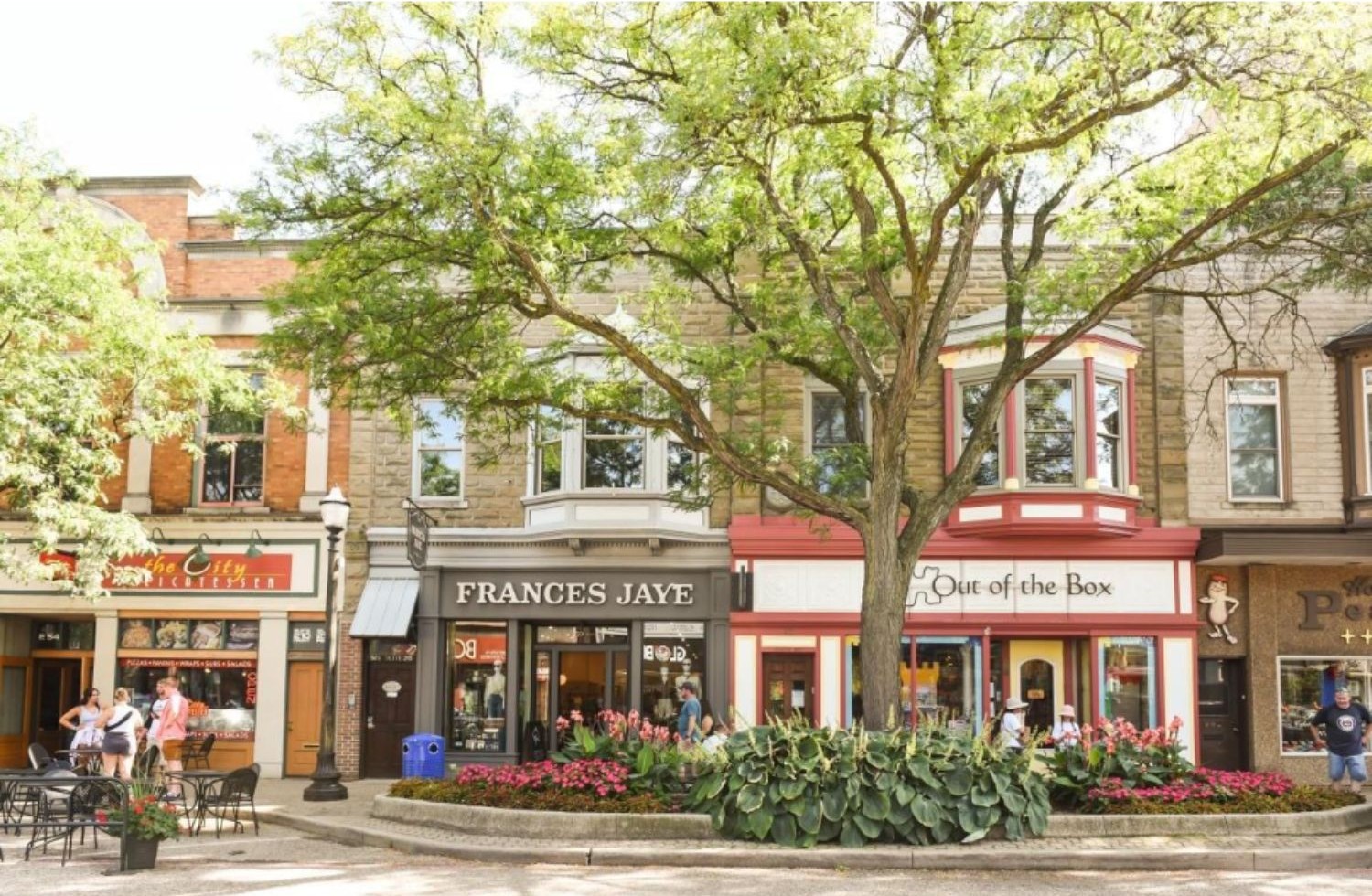 Storefronts in downtown Holland