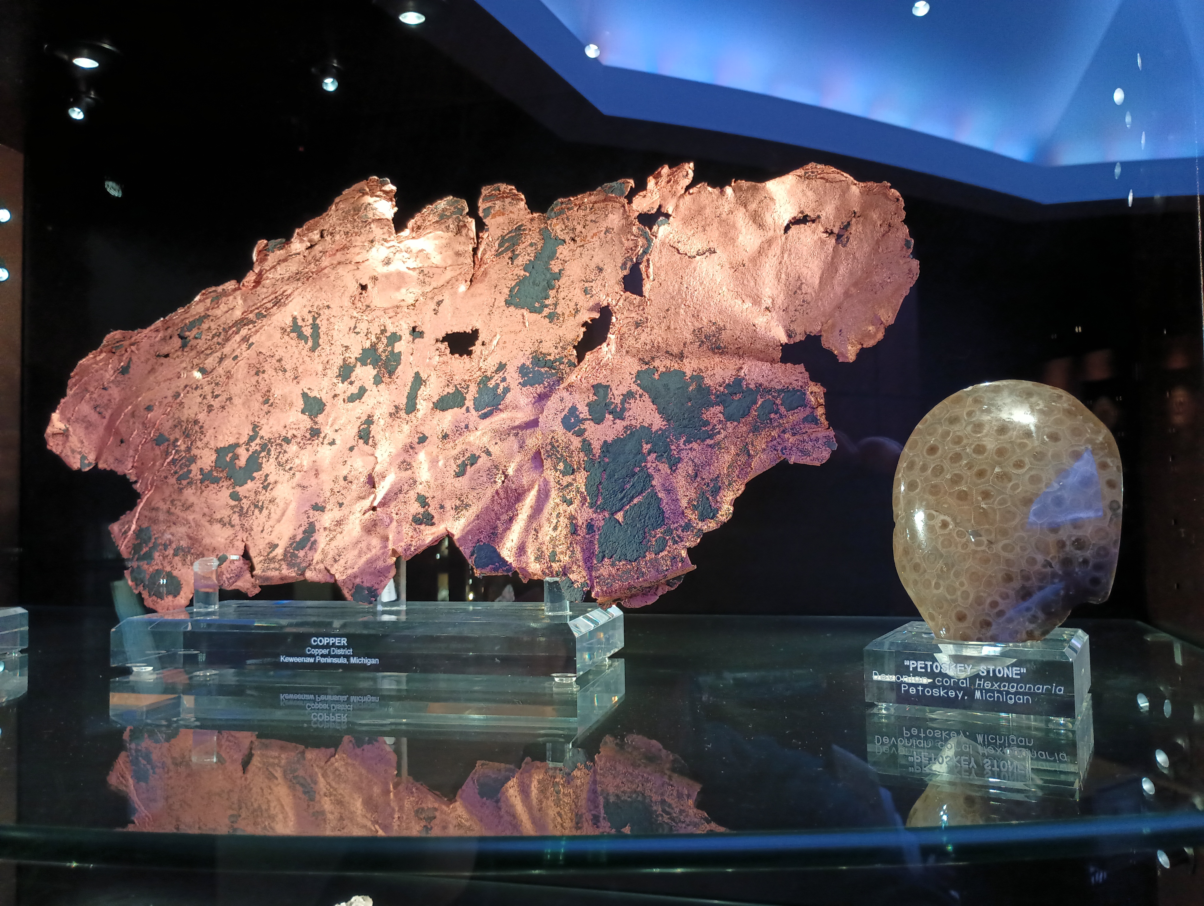 copper and petoskey stone