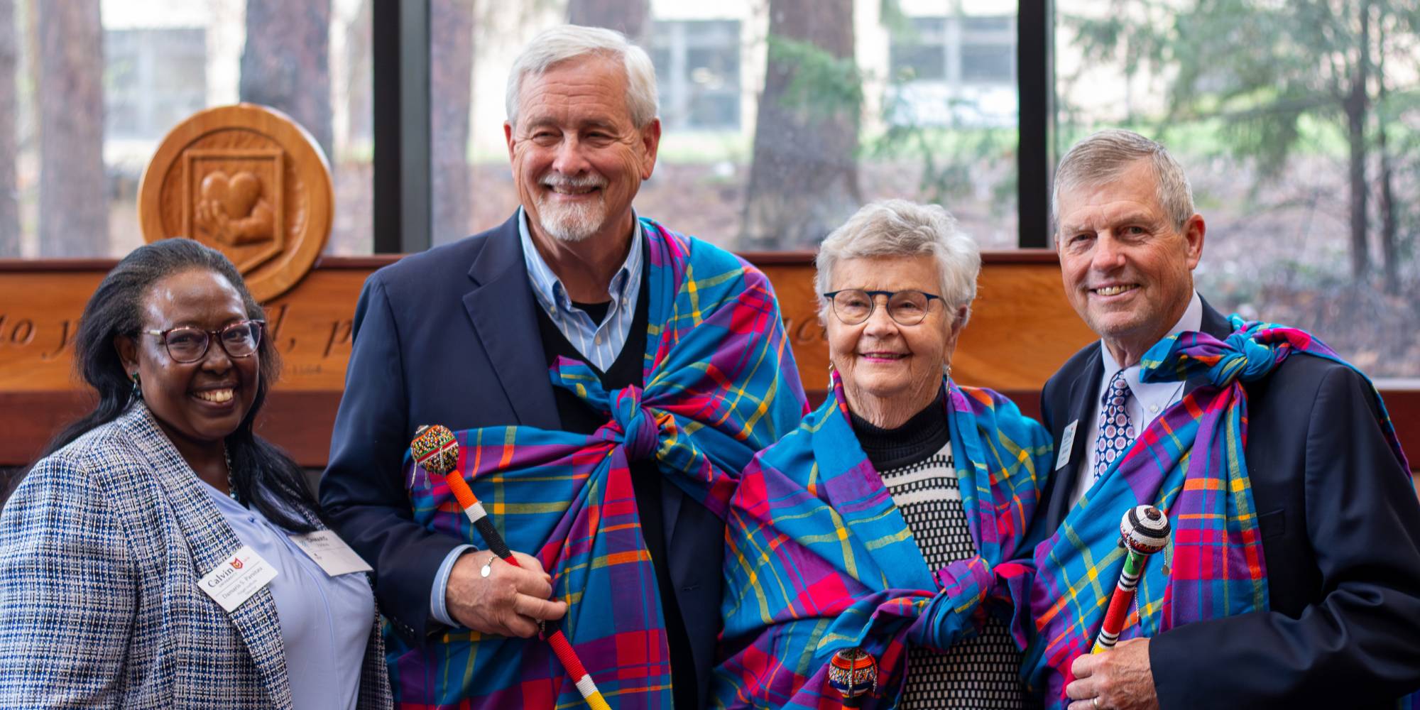 Damaris Parsitau, Joel Carpenter, Lois Nagel, and Bob Berkhof