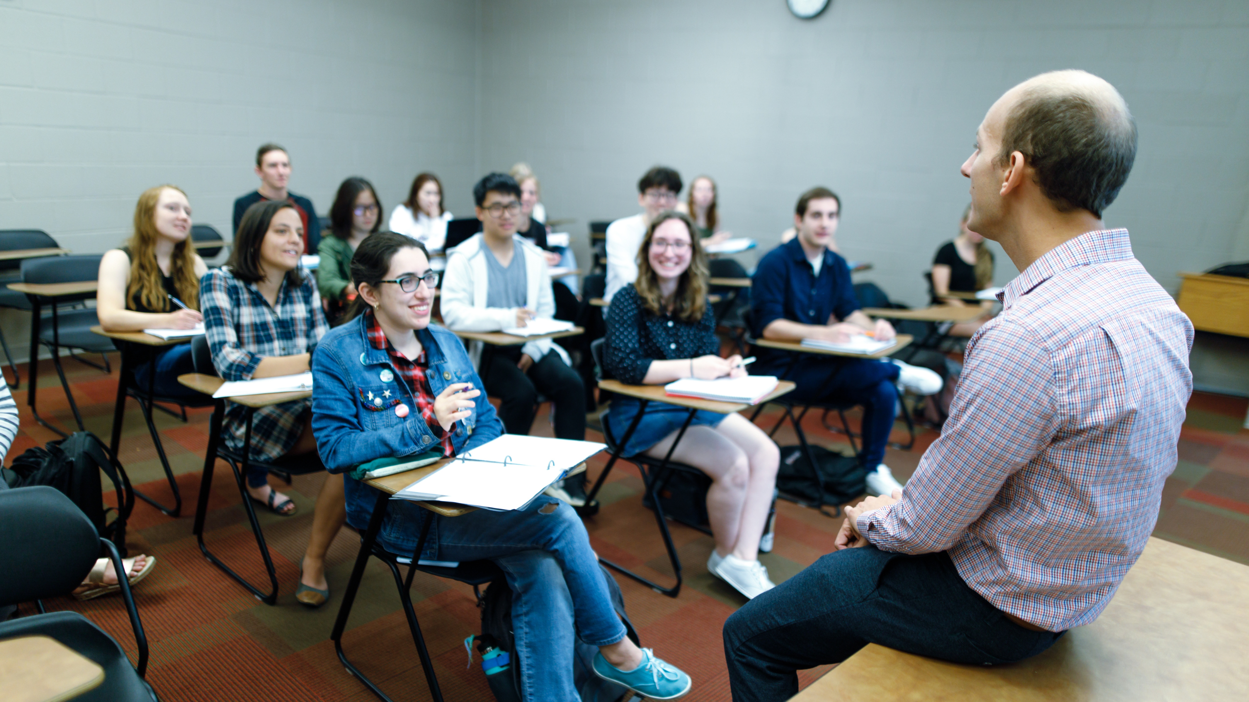 Prof. Burkholder teaching a class.