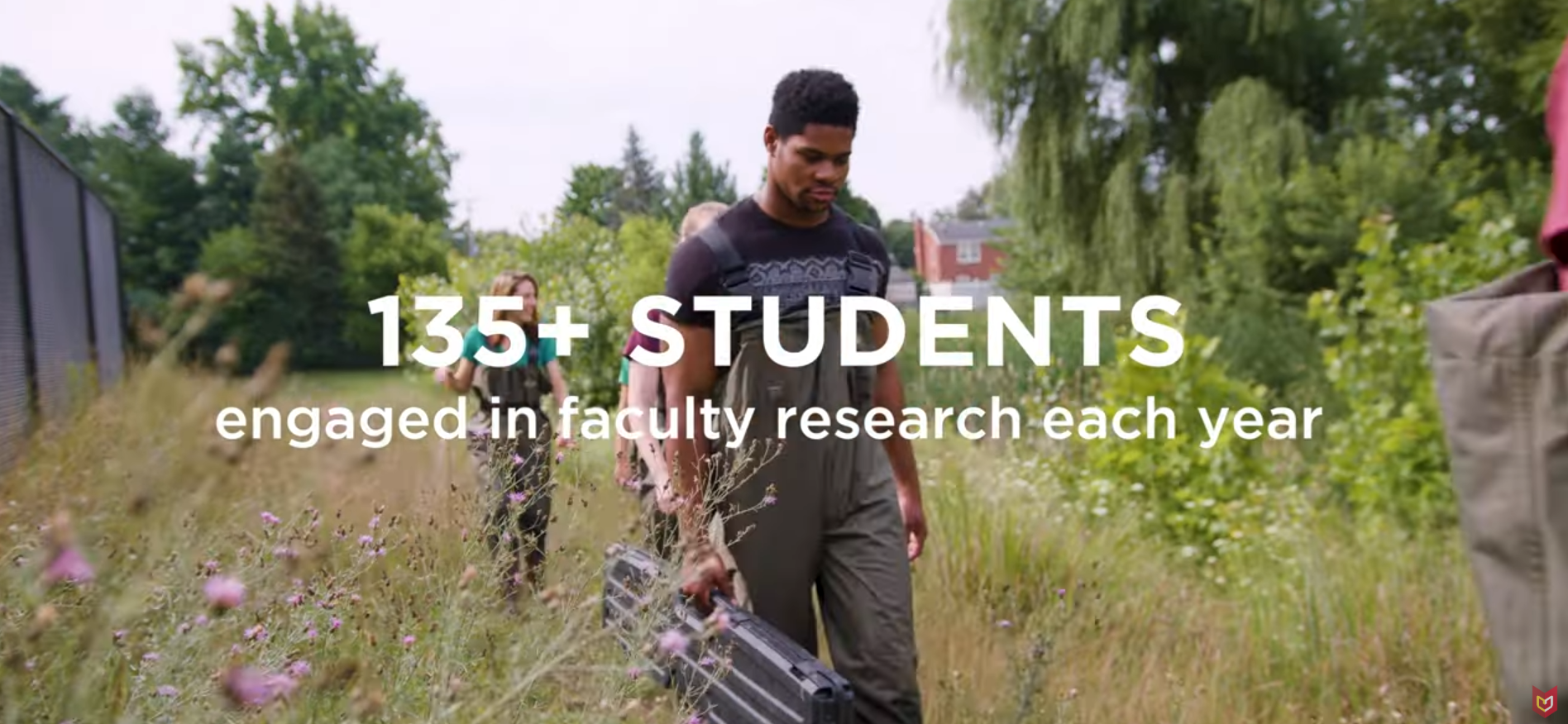 Student in a field