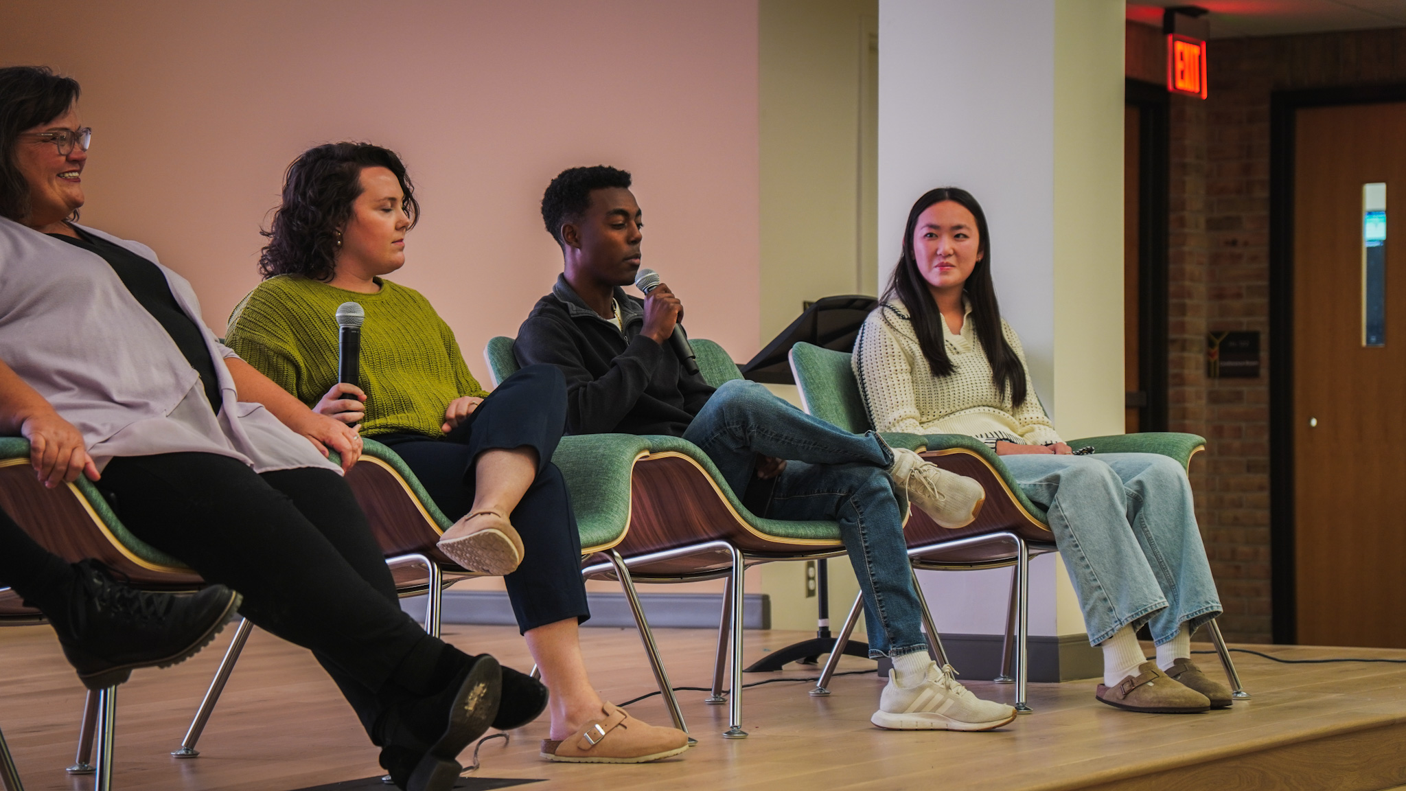 group of adoptees sharing their experiences