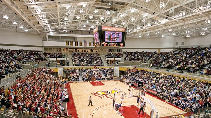 The 4,500 seat Van Noord Arena is home to the Knights basketball and volleyball teams.