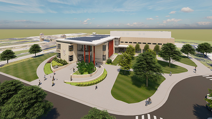 A rendering of the Calvin University School of Business building