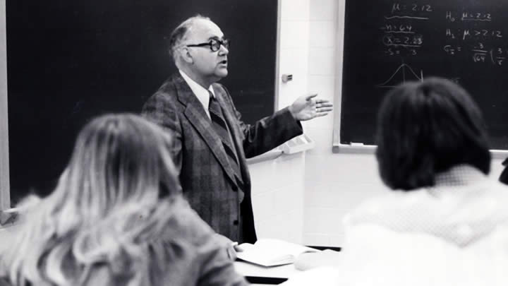 During his 35-year tenure, Sinke developed and taught the first Calvin course in statistics.