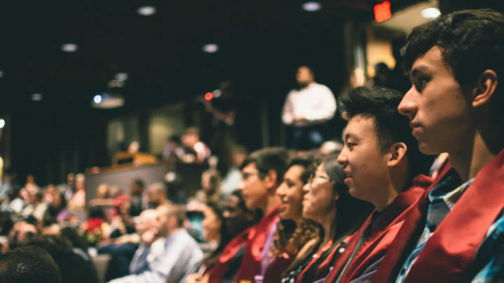 Students participate in the Entrada Scholars graduation ceremony.