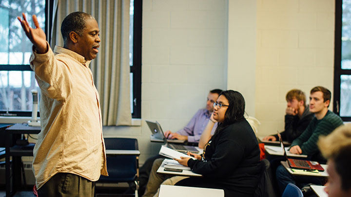 Eric Washington is at the helm of a class that is taking many of his students into uncharted waters.