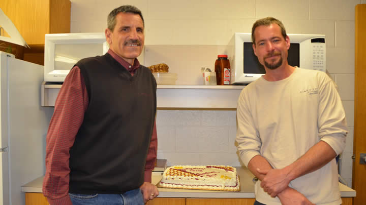 Charlie Huizinga (left) nominated Geoff Van Berkel (right) for the award.