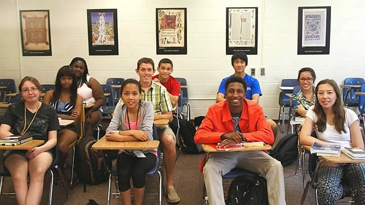 Hasani Hayden (front row, second from right) graduated from Entrada in 2014 and is now attending Harvard University.