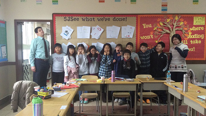 Justin Crull, a 2006 grad, is a fifth grade teacher at an international school in Qingdao, China.