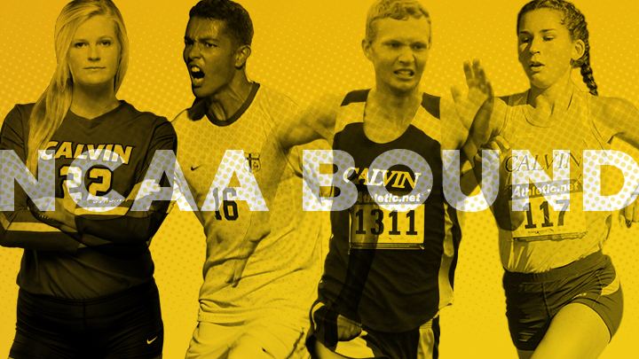 Four student athletes in a montage with "NCAA Bound" written across the image.