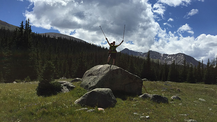 Tyler Dougherty enjoying his favorite hobby: backpacking.