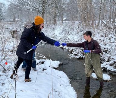 Students test the water  