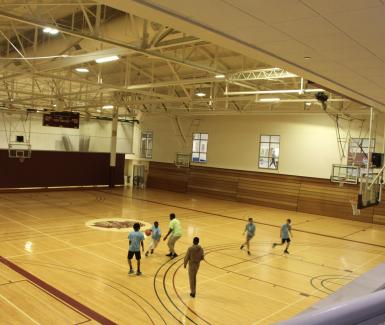 Playing basketball in free time  