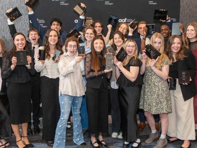 Calvin University students who won ADDY Awards in 2026