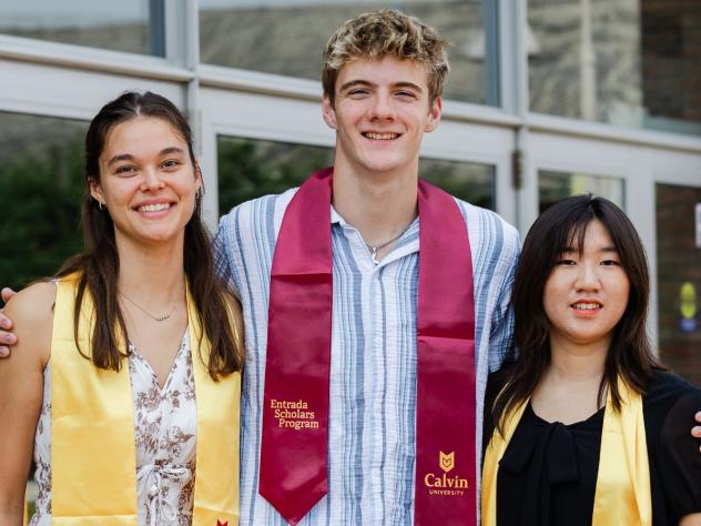 Three graduates from the Entrada Scholars Program in 2026