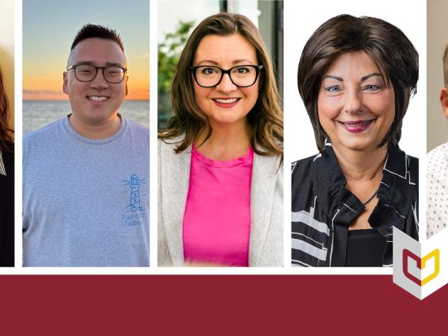 The five incoming members on Calvin University's Board of Trustees for 2026-2027