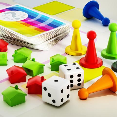 Different board game pieces