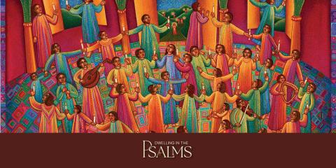 People standing in a circle singing