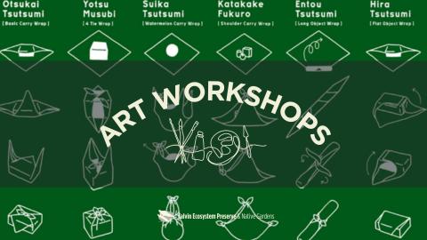 graphic of folding options for furoshiki wrapping cloth