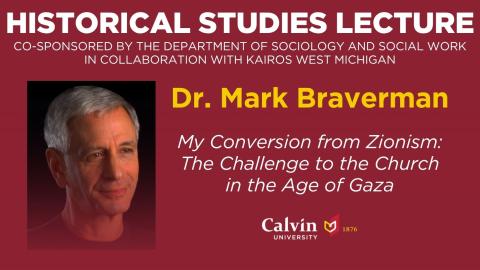 image with a picture of Mark Braverman and information about his upcoming lecture
